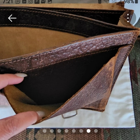 Vintage BEAUTIFUL Bison leather briefcase. - Picture 10 of 11